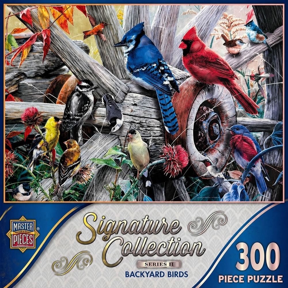 MasterPieces Backyard Birds 300 Piece Puzzle Signature Collection Series II